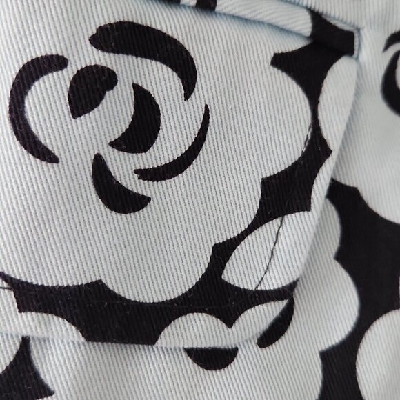 NWT ANN TAYLOR| Floral Jean Jacket Blazer Navy Blue Sz 6 - Picture 4 of 5